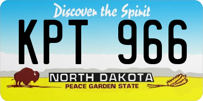 ND license plate KPT966