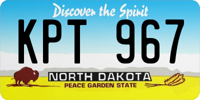 ND license plate KPT967