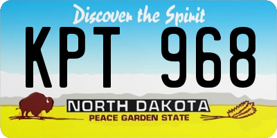 ND license plate KPT968