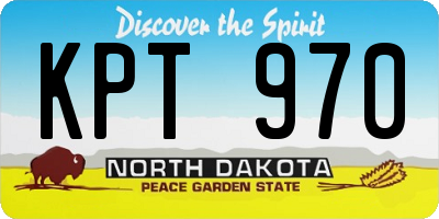 ND license plate KPT970