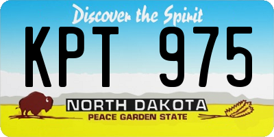 ND license plate KPT975