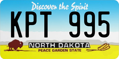 ND license plate KPT995