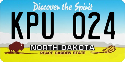 ND license plate KPU024