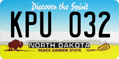 ND license plate KPU032