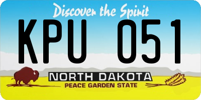 ND license plate KPU051