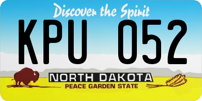 ND license plate KPU052