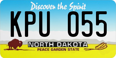 ND license plate KPU055