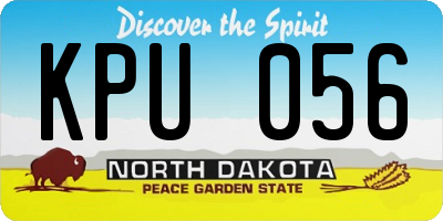 ND license plate KPU056