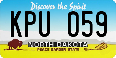 ND license plate KPU059