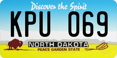 ND license plate KPU069