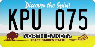 ND license plate KPU075