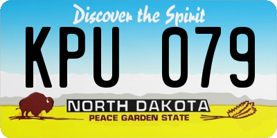 ND license plate KPU079