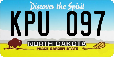 ND license plate KPU097