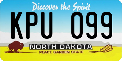 ND license plate KPU099