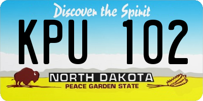 ND license plate KPU102
