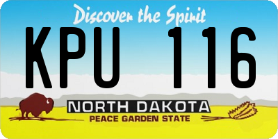 ND license plate KPU116