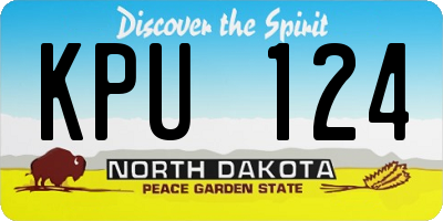 ND license plate KPU124