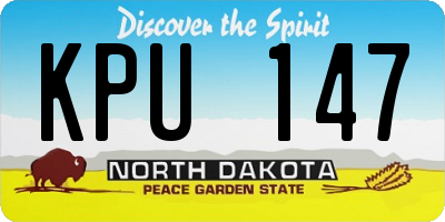 ND license plate KPU147