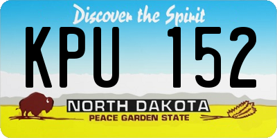 ND license plate KPU152