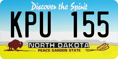 ND license plate KPU155