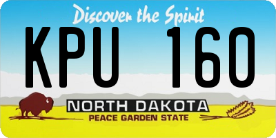 ND license plate KPU160