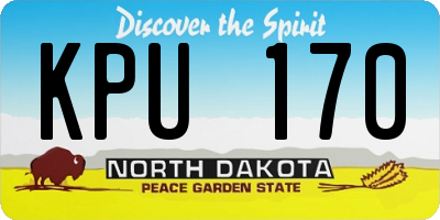 ND license plate KPU170