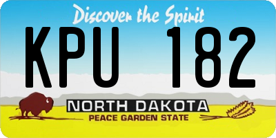 ND license plate KPU182
