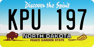 ND license plate KPU197
