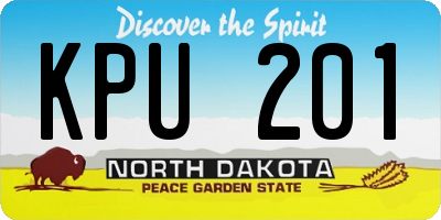 ND license plate KPU201