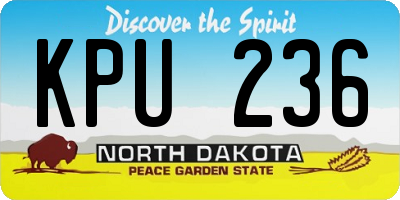 ND license plate KPU236