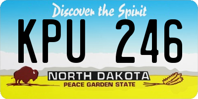 ND license plate KPU246