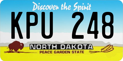 ND license plate KPU248