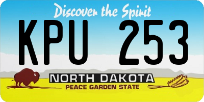 ND license plate KPU253