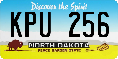 ND license plate KPU256