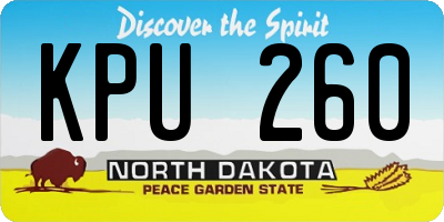 ND license plate KPU260