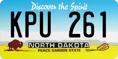 ND license plate KPU261