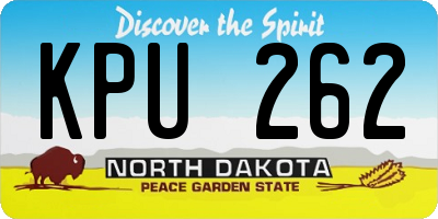 ND license plate KPU262
