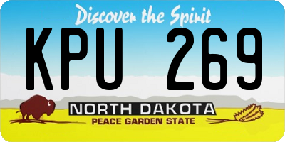 ND license plate KPU269