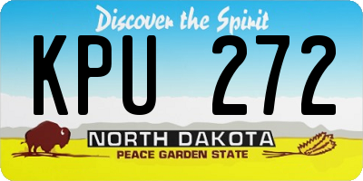 ND license plate KPU272