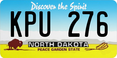 ND license plate KPU276
