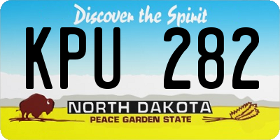 ND license plate KPU282