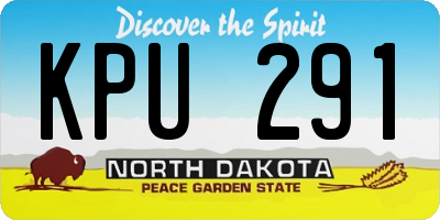 ND license plate KPU291