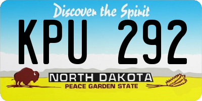 ND license plate KPU292