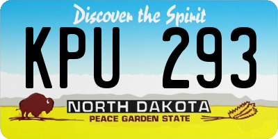 ND license plate KPU293