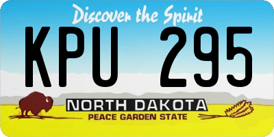 ND license plate KPU295