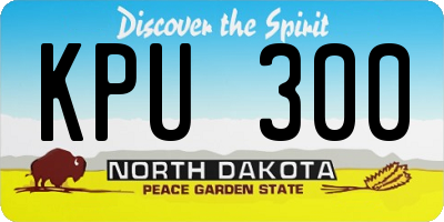 ND license plate KPU300