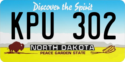 ND license plate KPU302