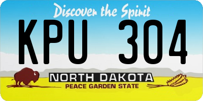 ND license plate KPU304