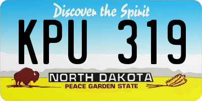 ND license plate KPU319