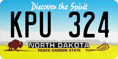 ND license plate KPU324